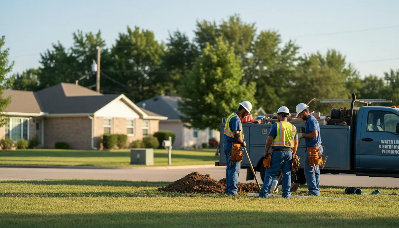 Residential water line and bathroom plumbing service in Fitchburg, WI